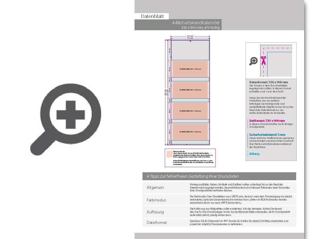 Product Bild 4-monatskalender_(mehrblock)__33_x_90_cm_(4_0-farbig)