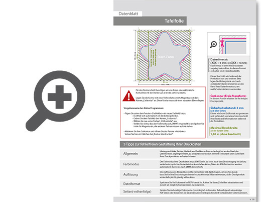 Product Bild hochwertige_tafelfolie_in_stern-form_unbedruckt
