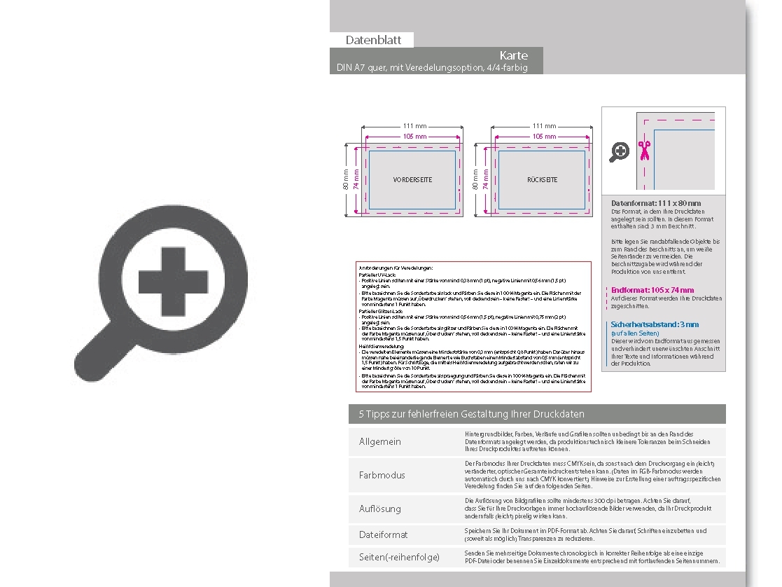 Product Bild postkarte__din_a7_quer_(10_5_x_7_4_cm)__mit_allen_veredelungskombinationen