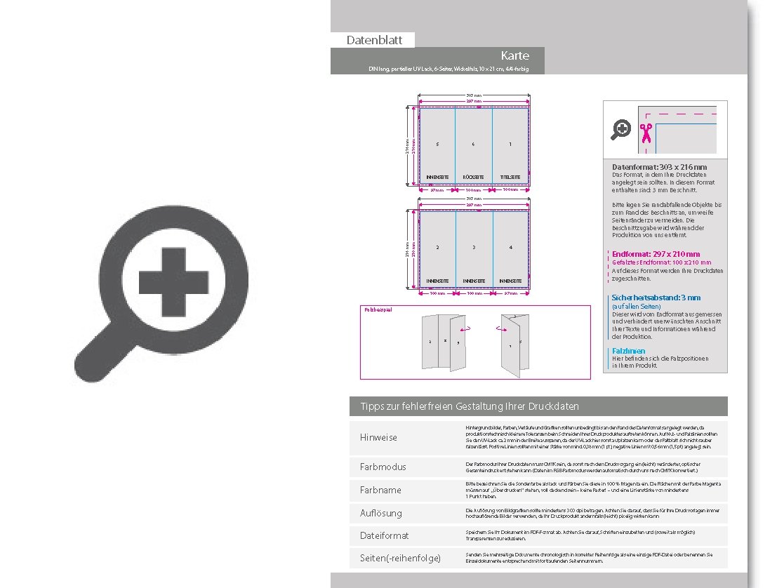 Product Bild trauerkarte_din_lang_6-seiter_wickelfalz_4_4_farbig_mit_beidseitig_partieller_uv-lackierung