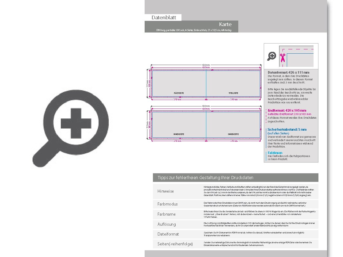 Product Bild trauerkarte_din_lang_quer_4-seiter_4_4_farbig_mit_beidseitig_partieller_uv-lackierung