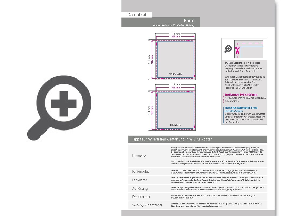 Product Bild trauerkarte_105_x_105_mm_4_4_farbig_+_sonderfarbe_gold