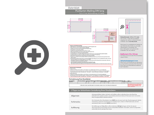 Product Bild postkarten-mailing_din_lang_quer_(21_0_cm_x_10_5_cm)_mit_hochglanz-uv-lack